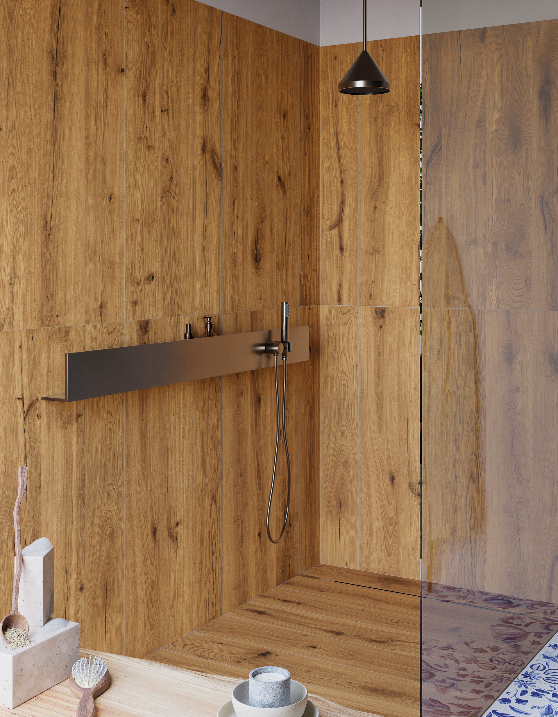 Izumi IZ09 Miele Autentico 20x120 Bathroom