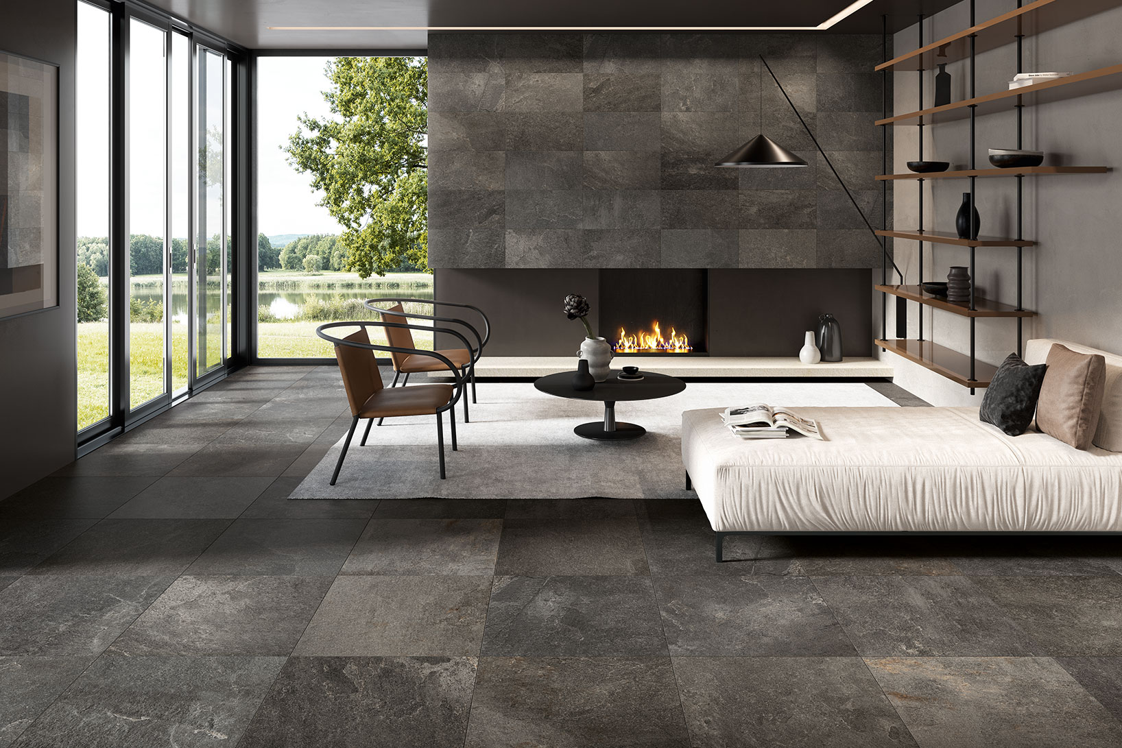 Gres-porcellanato-effetto-pietra_Ceramiche-Coem_Kavastone_Black-30x60-60x60-2