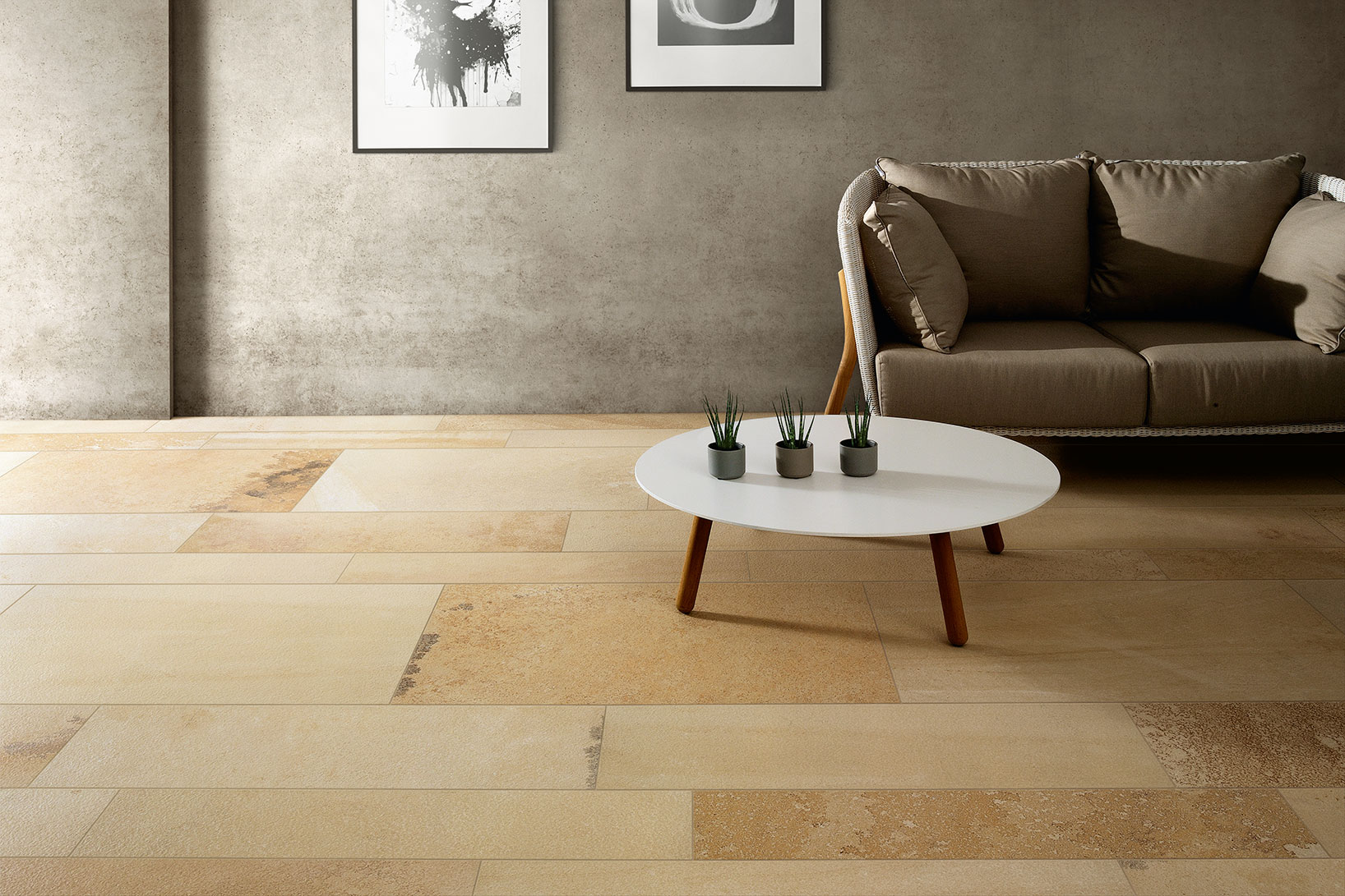 Pavimento-effetto-pietra_Ceramiche-Coem_Fossilia_Dorato_Modulo-1