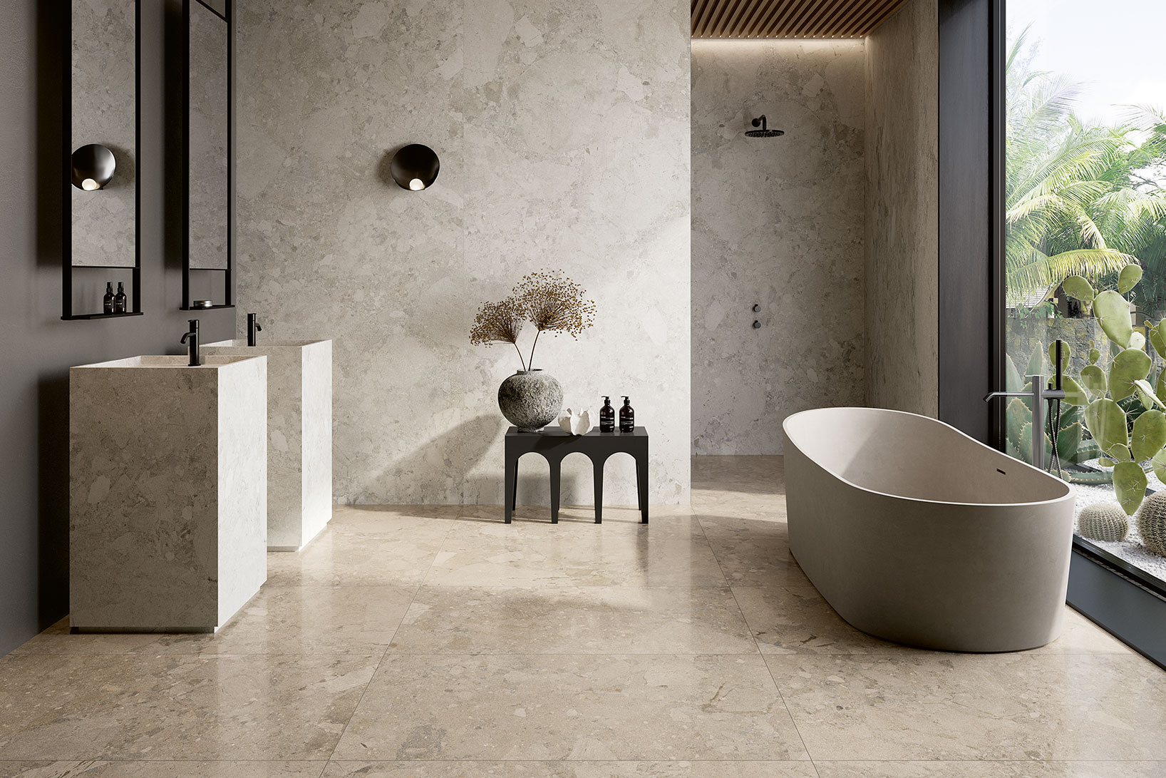 Piastrelle-bagno_Ceramiche-Coem_Sassiepietre_Beige-604x1208-WIDEgres-Bianco-120x280-1
