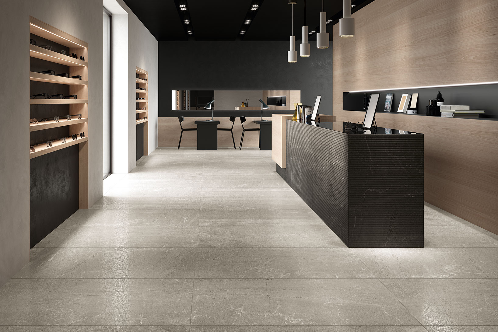 Piastrelle-grandi-formati_Ceramiche-Coem_Blendstone_Grey_Stripes-Graphite-1