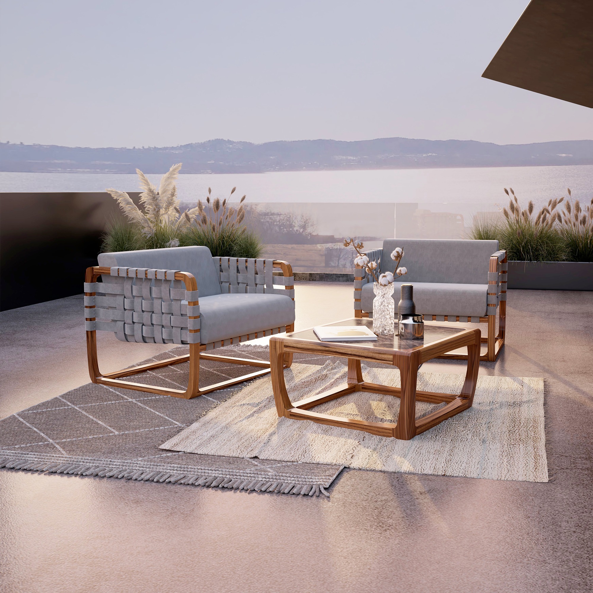 Riva 1920 - Bungalow Armchair & Coffee Table
