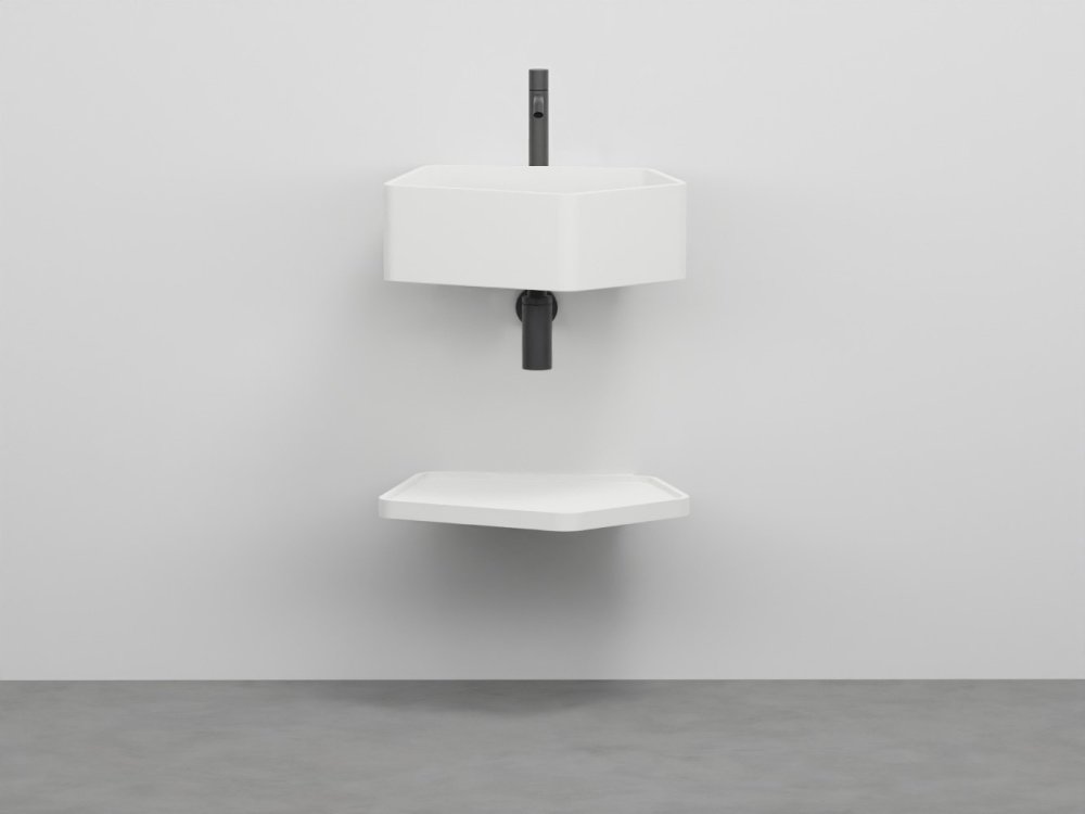 Kanto washbasin with ceramic shelf