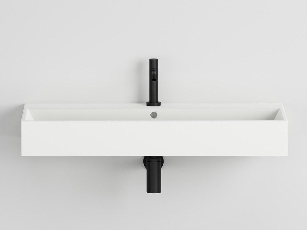 Rectangular washbasin 100